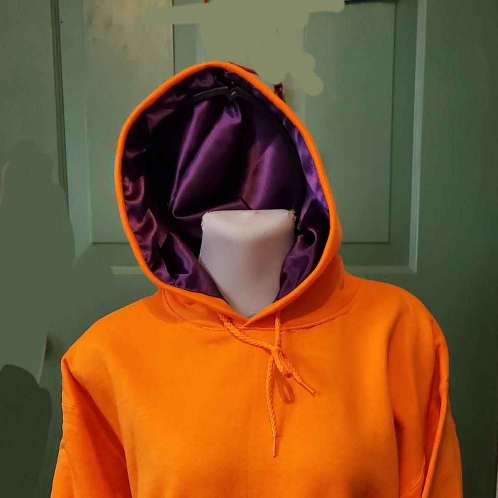 Satin lined hoodies custom color combo.